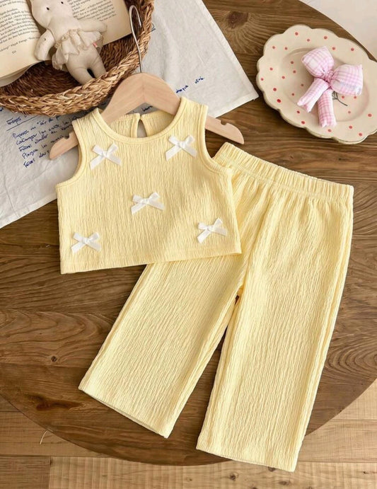 Conjunto 2 piezas, Amarillo, casual, monitos💛 3364
