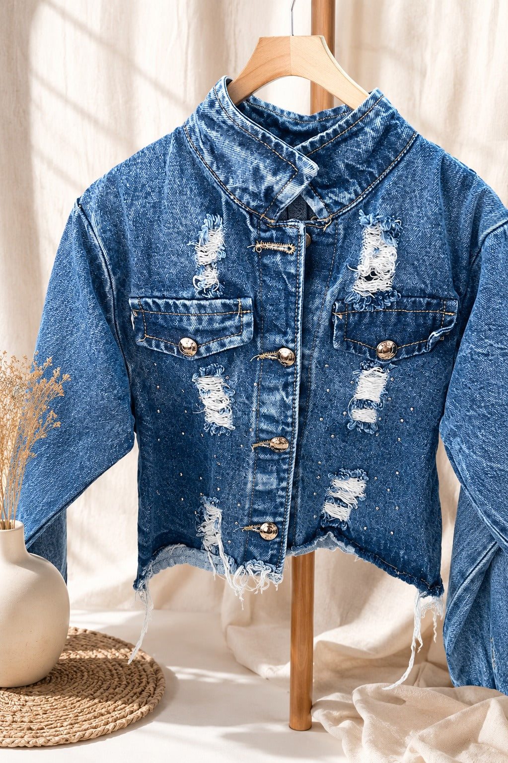 Camperita de jeans con brillos ✨ 3558