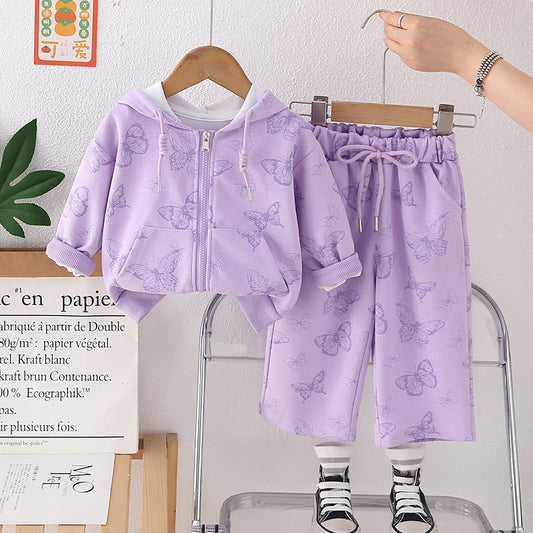 Conjunto 2 piezas, campera más pantalón, lila💜2652
