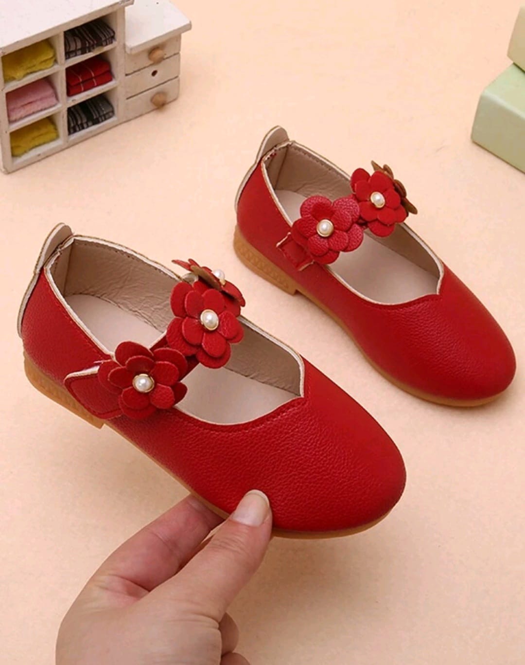 Calzado, zapato, zapatito rojo, flores ❤️ 3523