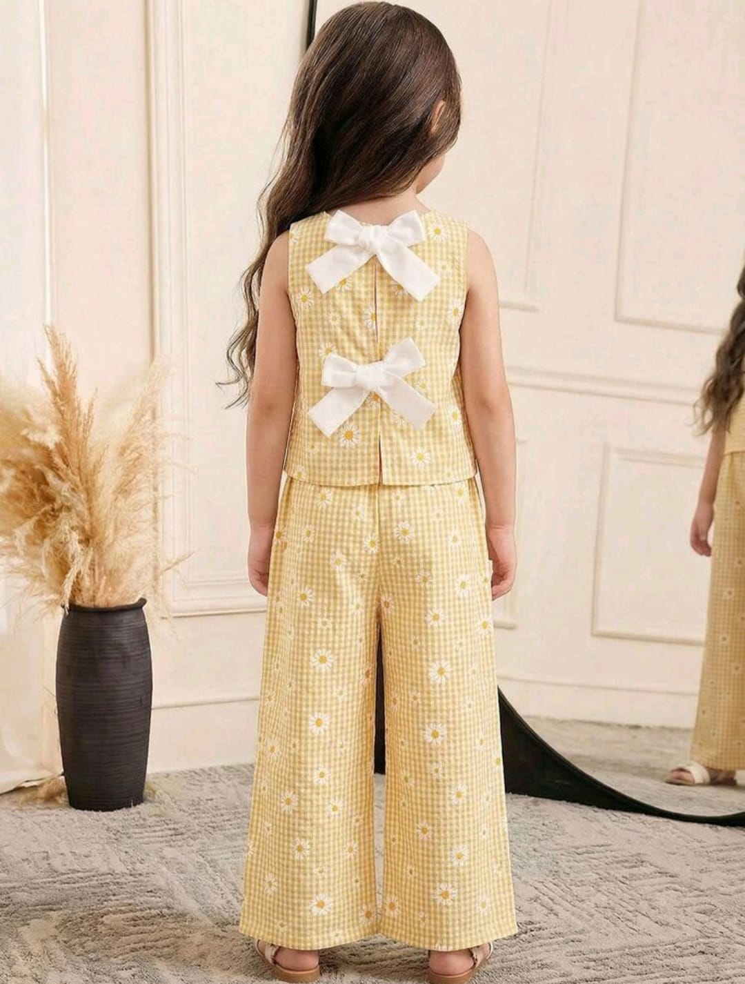 Conjunto blusa más pantalón amarillo, margaritas 🌼 3591
