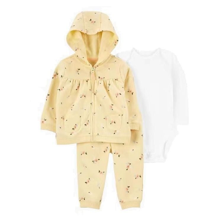 Conjunto 3 piezas, campera, body y pantalón amarillo💛🌼2636