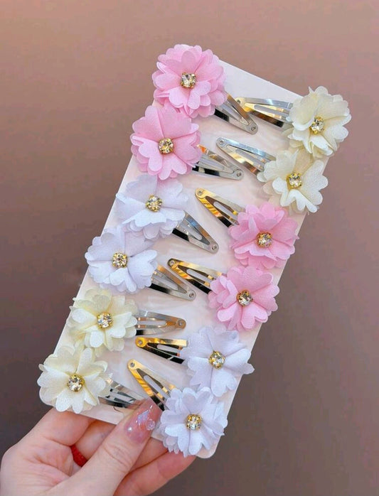 Hebillas, Flores, hebillitas, accesorios 🌸3370