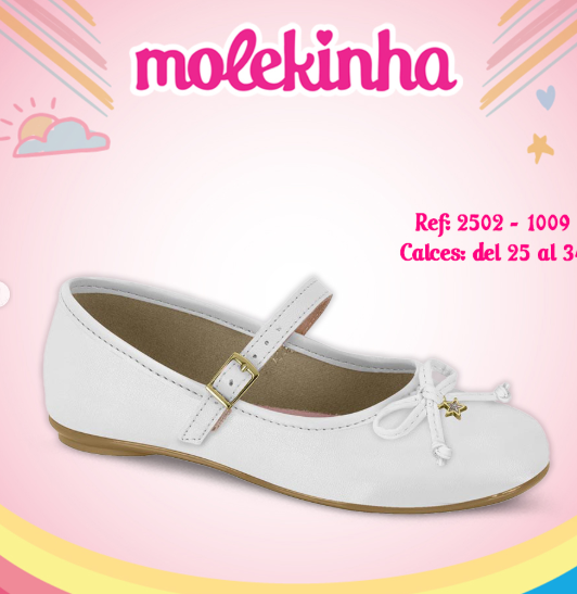 Zapato, calzado blanco molekinha (horma grande) 🤍 3552